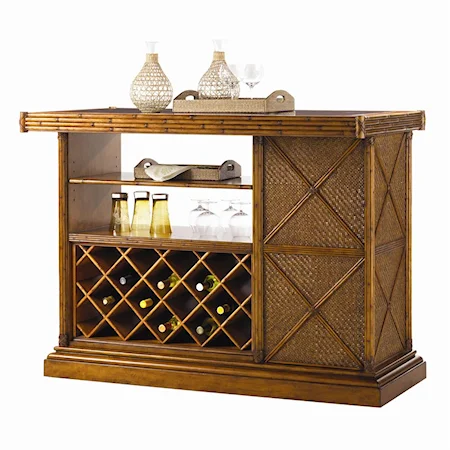 Raffles Bar Cabinet with Wine Rack